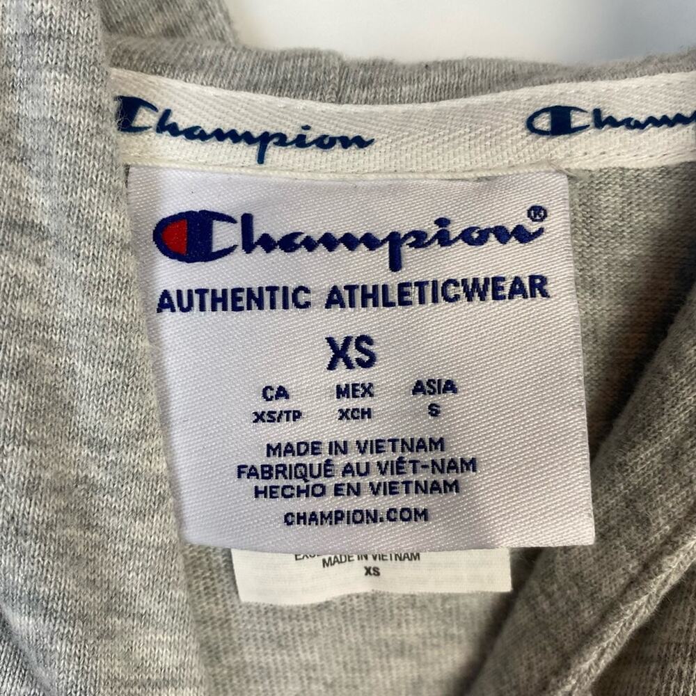 Champion Women’s Gray Pastel Rainbow Logo Hoodie Size XS - Picture 5 of 10